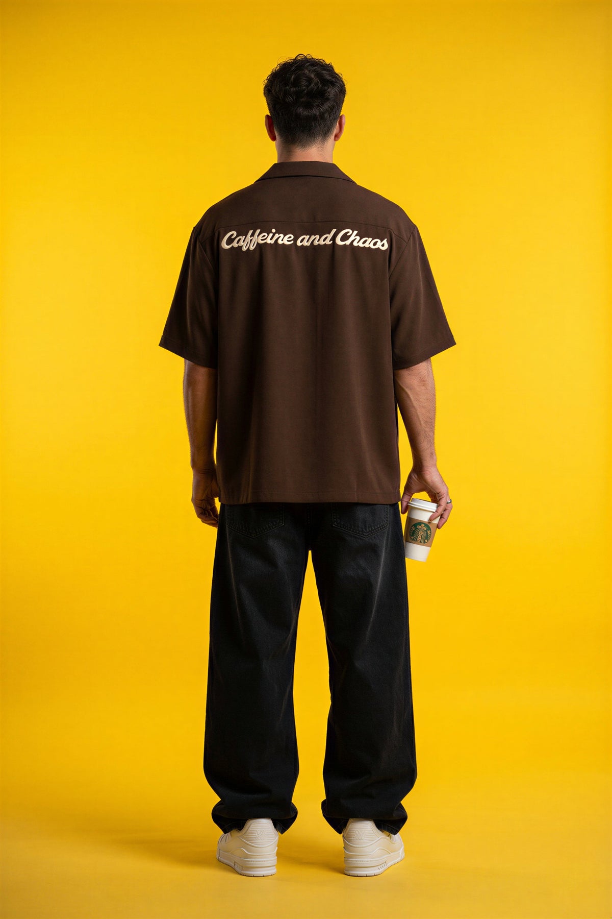Caffeine and Chaos Bowling Shirt