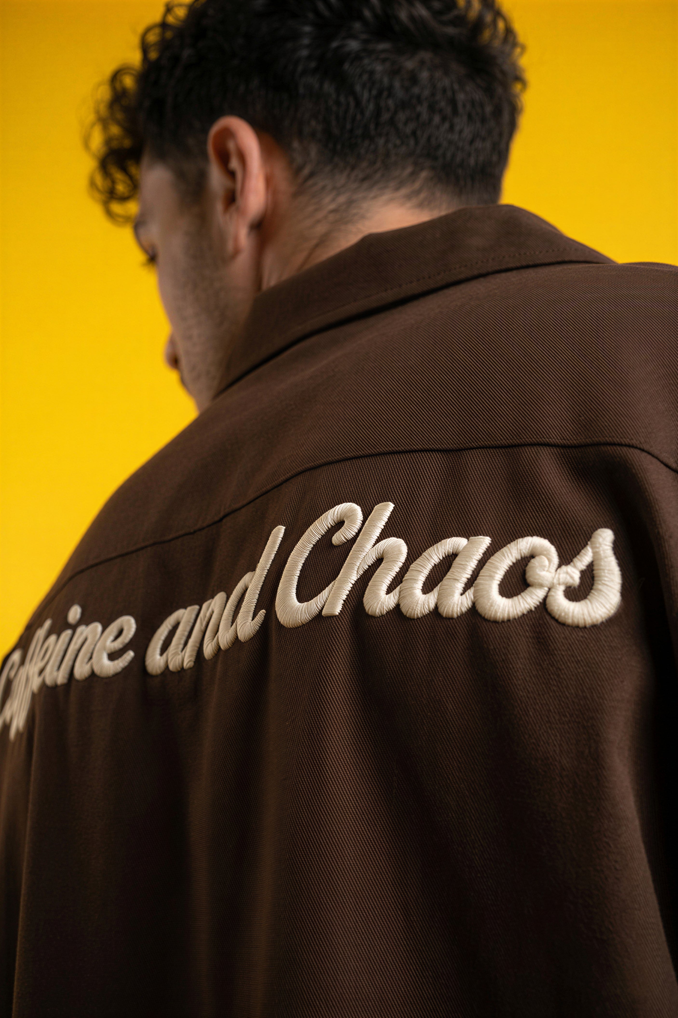 Caffeine and Chaos Bowling Shirt