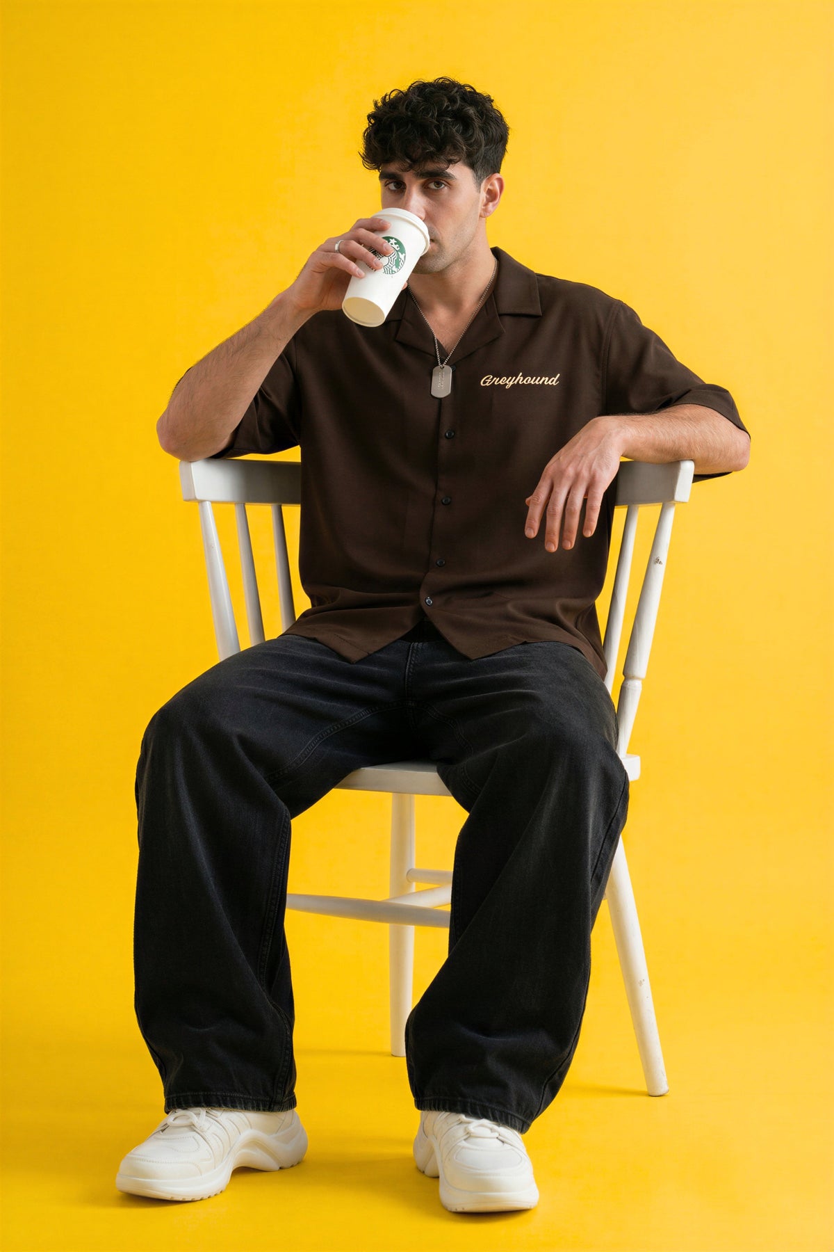 Caffeine and Chaos Bowling Shirt