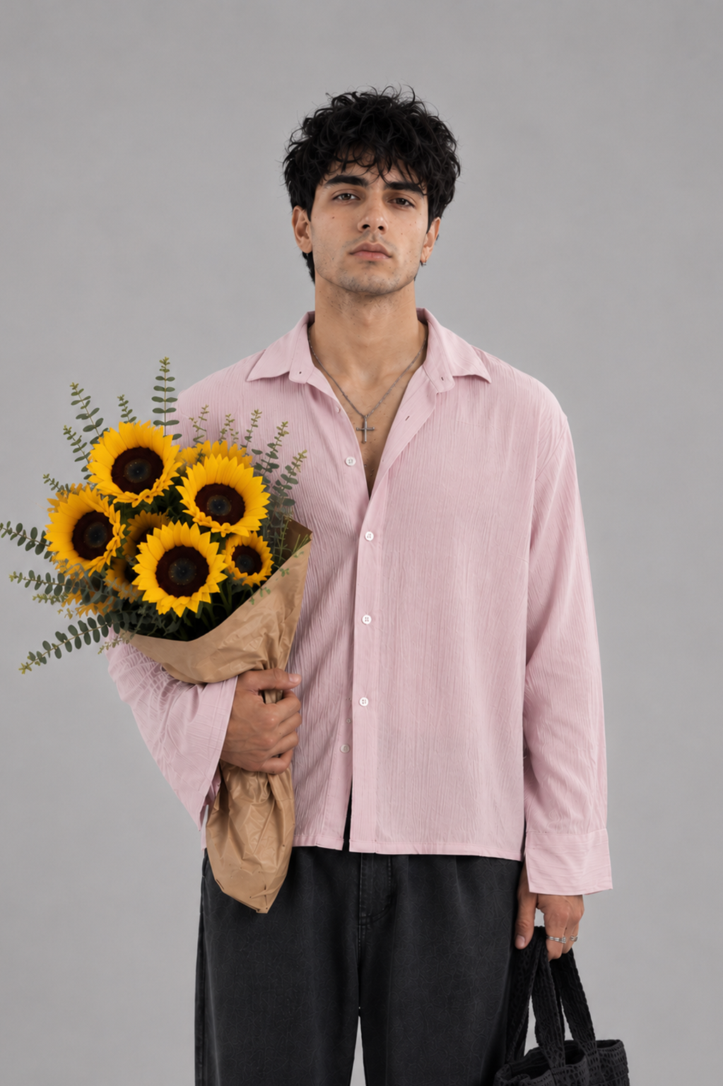 Pale Pink Gauze Shirt