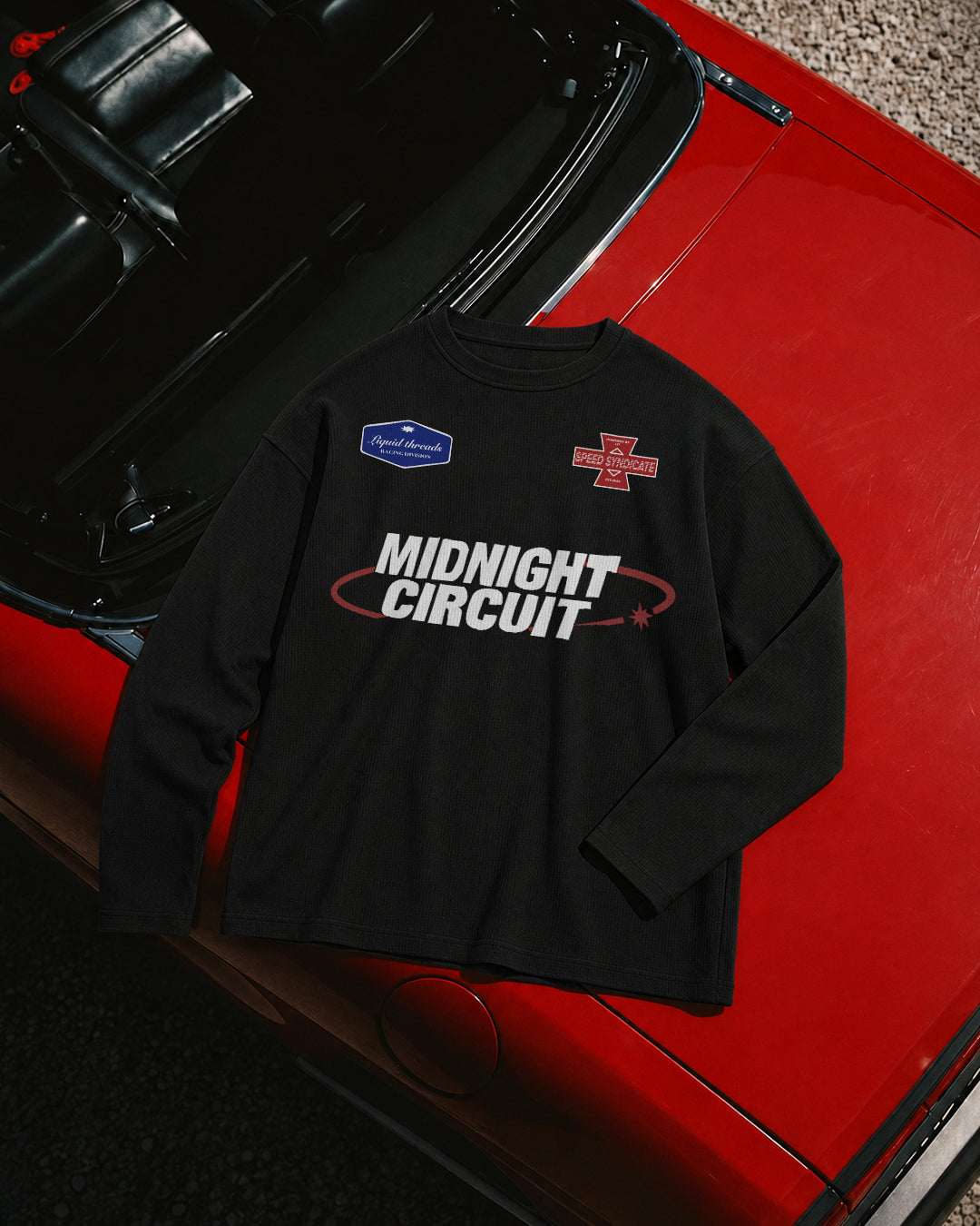 Midnight Circuit Waffle T-Shirt