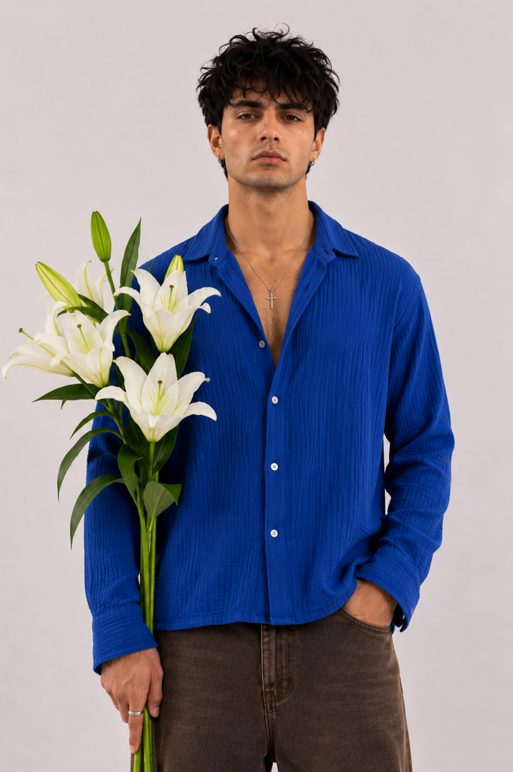 Blue Gauze Shirt