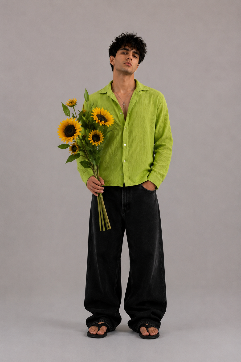 Green Gauze Shirt