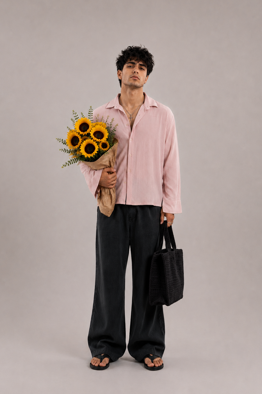 Pale Pink Gauze Shirt