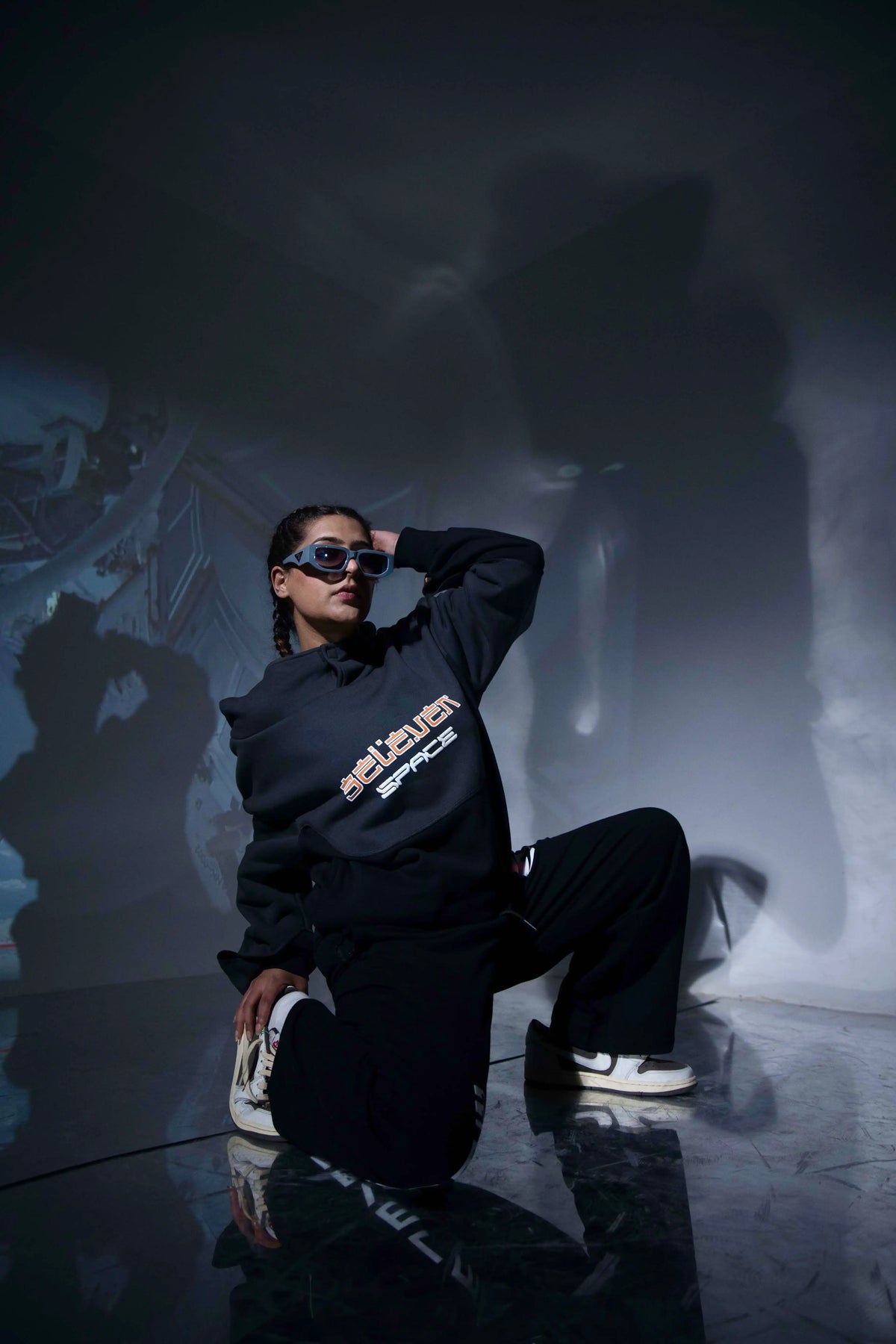 Need Space Hoodie Grey x Black